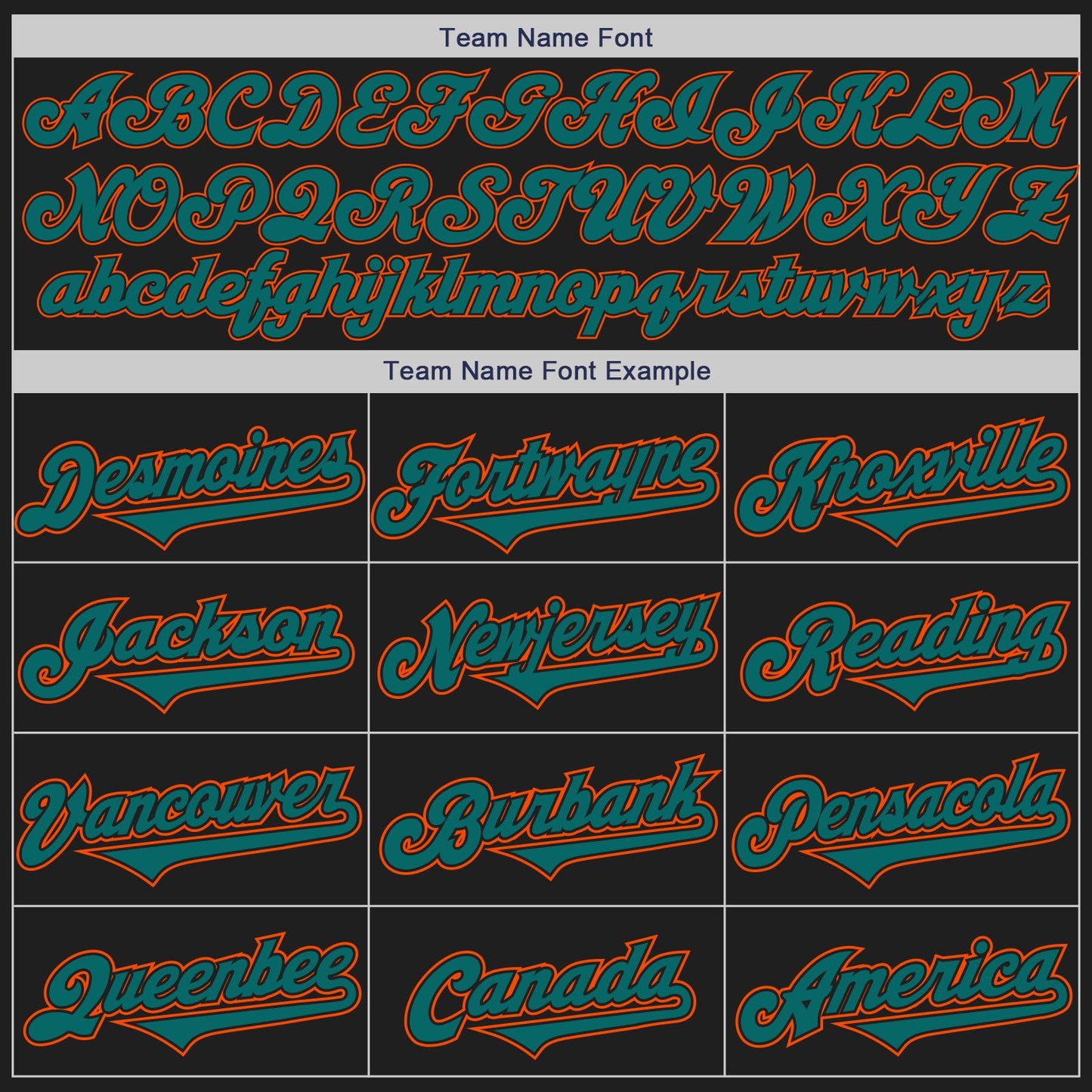 Custom Black Teal-Orange Authentic Two Tone Baseball Jersey