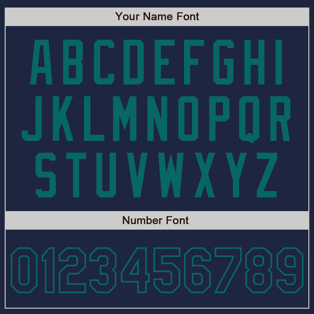 Custom Navy Teal Authentic Two Tone Baseball Jersey