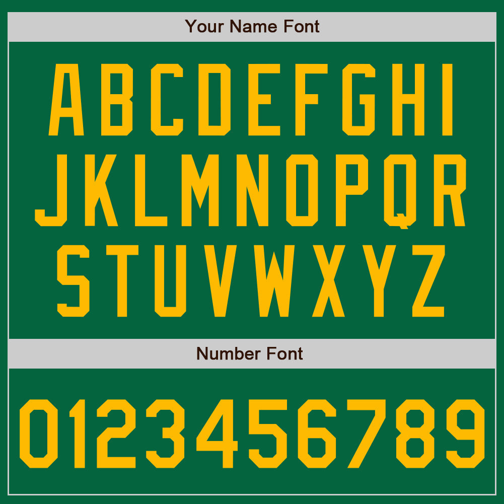 Custom Kelly Green Gold Authentic Two Tone Baseball Jersey