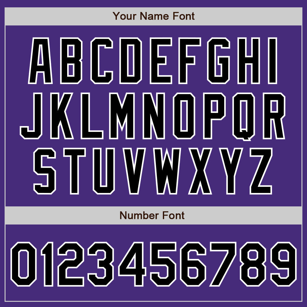 Custom Purple Black-White Authentic Two Tone Baseball Jersey