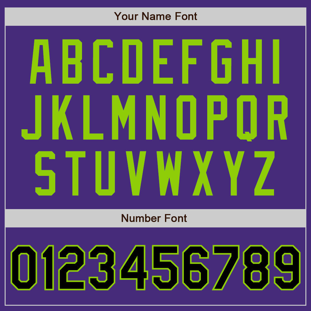 Custom Purple Black-Neon Green Authentic Two Tone Baseball Jersey
