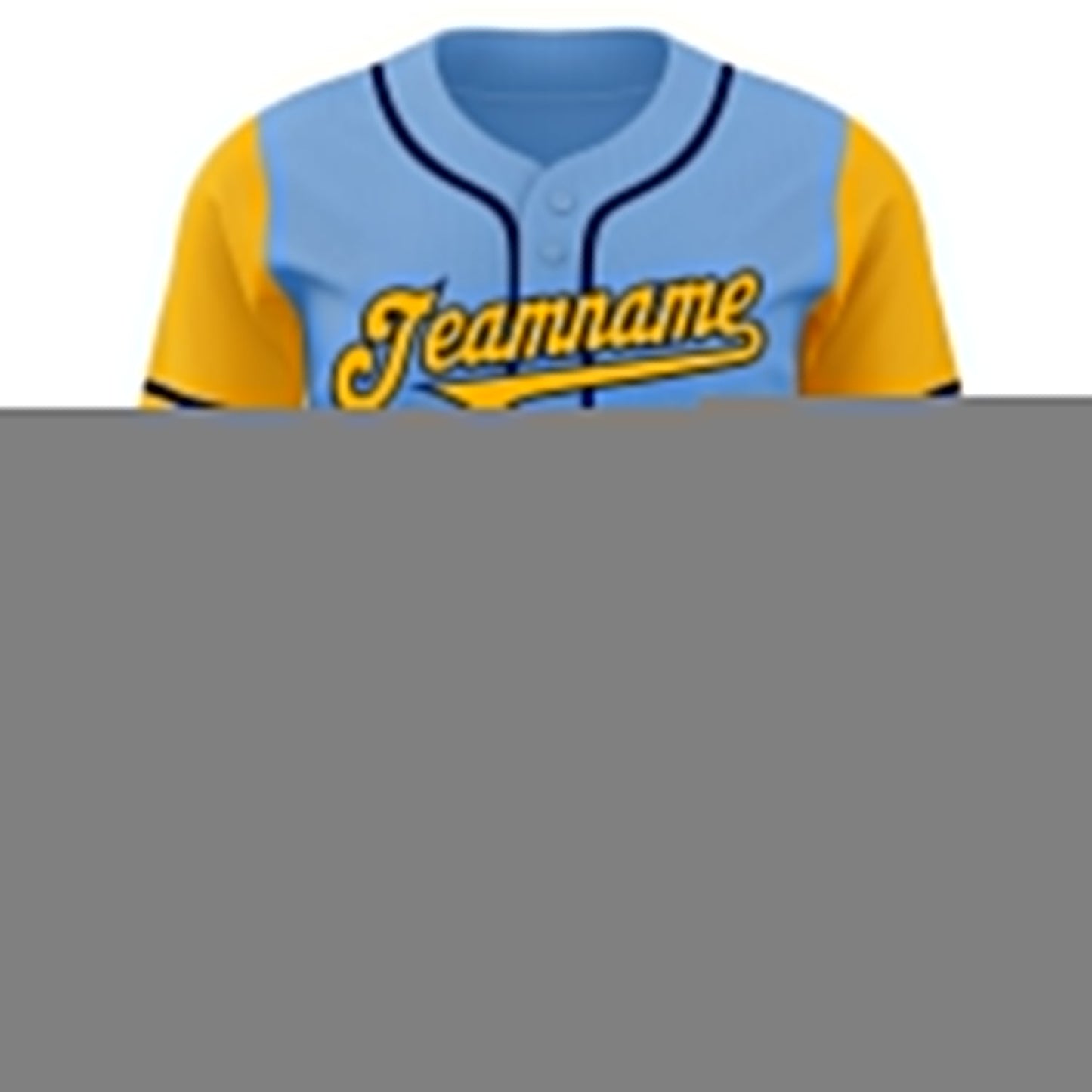 Custom Light Blue Gold-Navy Authentic Two Tone Baseball Jersey
