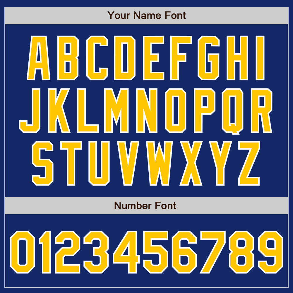 Custom Royal Yellow-White Authentic Two Tone Baseball Jersey