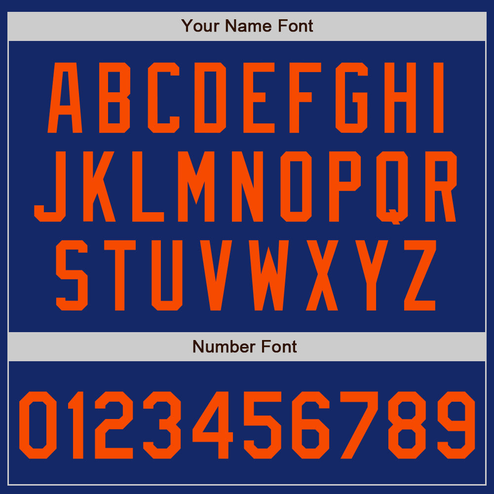 Custom Royal Orange Authentic Two Tone Baseball Jersey