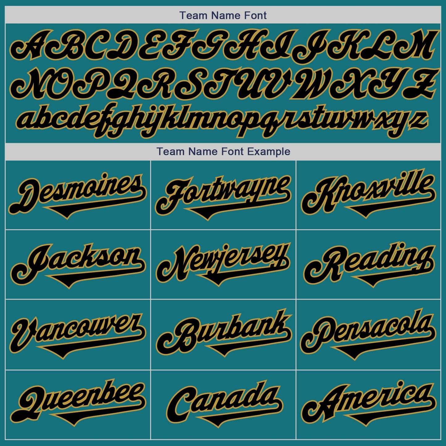 Custom Teal Black-Old Gold Authentic Two Tone Baseball Jersey