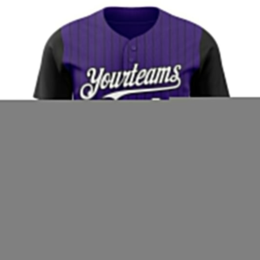 Custom Purple Black Pinstripe White Authentic Two Tone Baseball Jersey