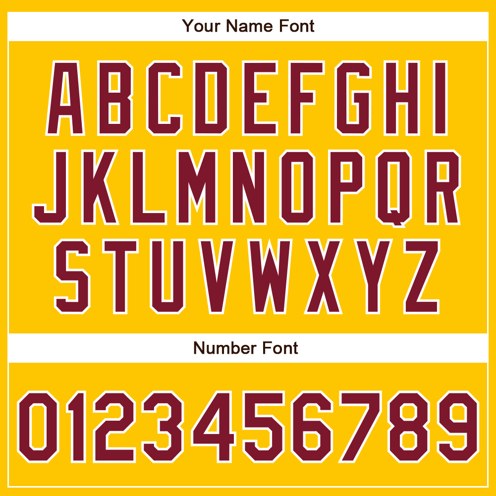 Custom Yellow Crimson-White Authentic Baseball Jersey