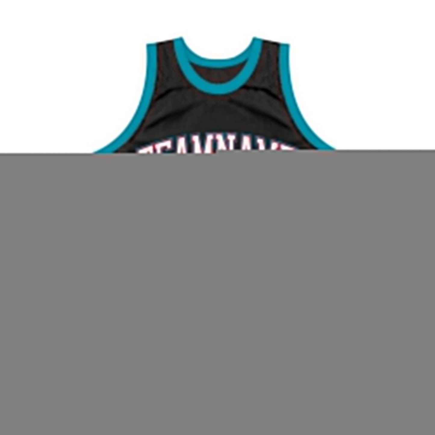 Custom Black White-Teal Authentic Throwback Basketball Jersey