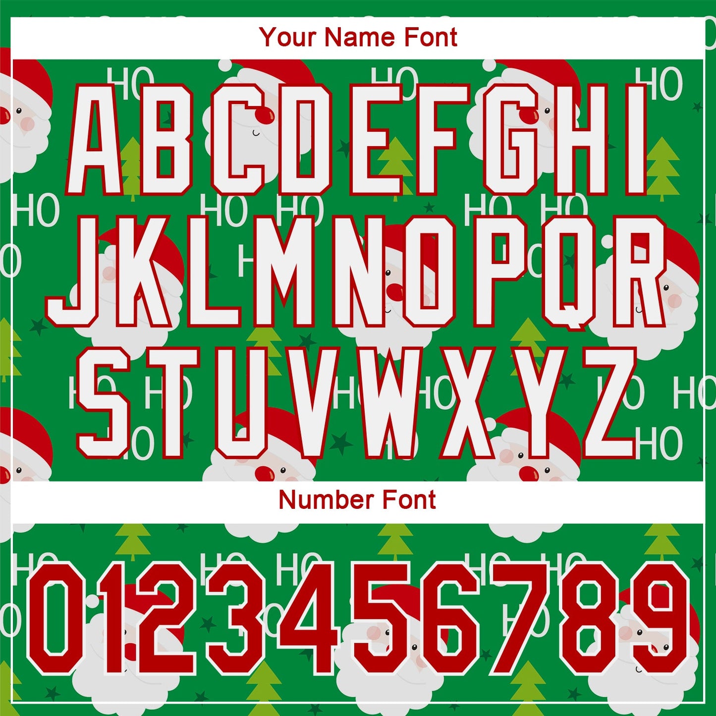 Custom Green Red-White Christmas 3D Authentic Baseball Jersey