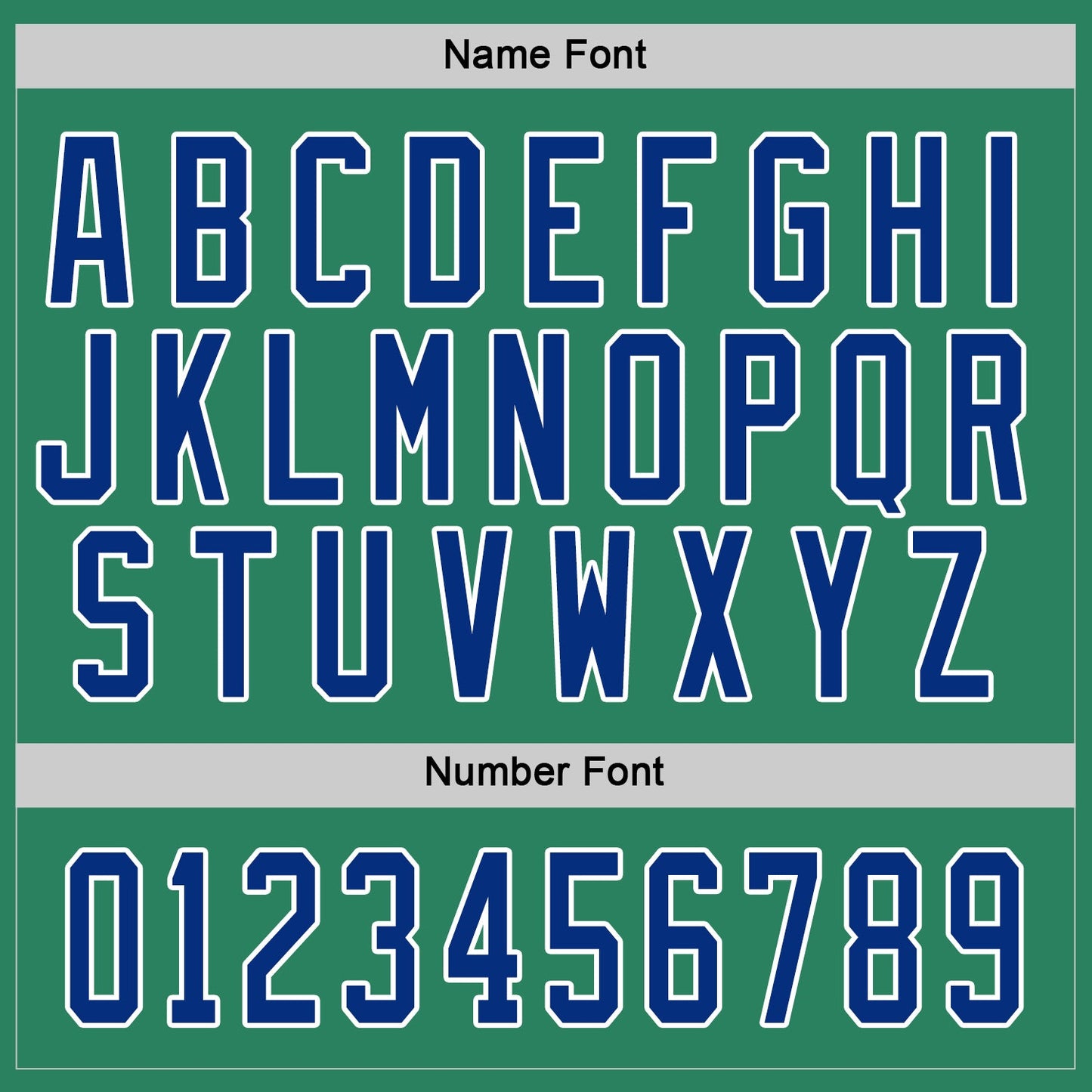 Custom Kelly Green Royal-White Hockey Jersey