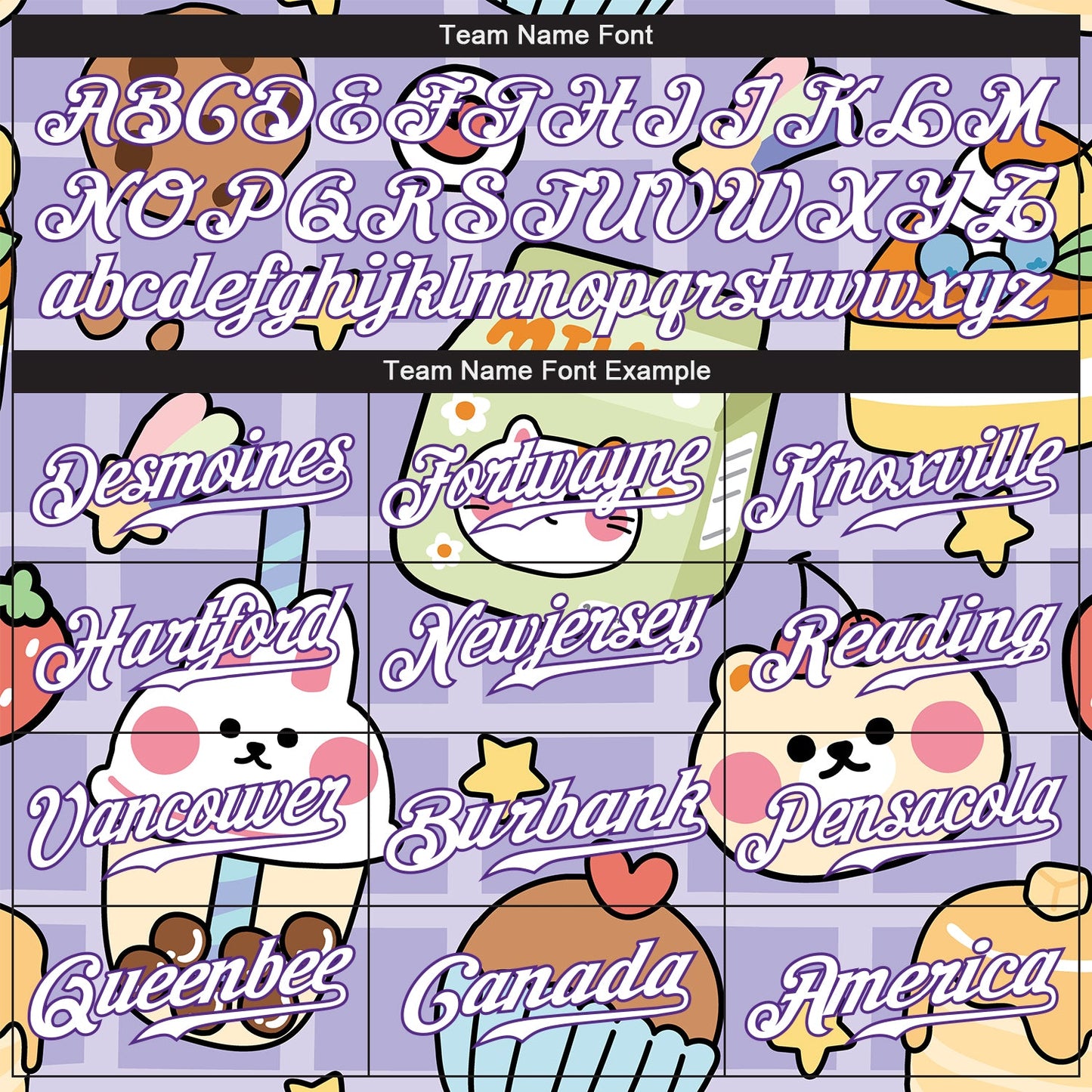 Custom Purple White-Purple 3D Pattern Design Sticker Cartoons Authentic Baseball Jersey
