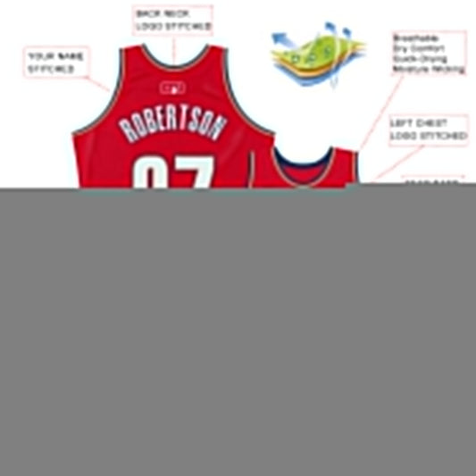 Custom Red White-Navy Authentic Throwback Basketball Jersey