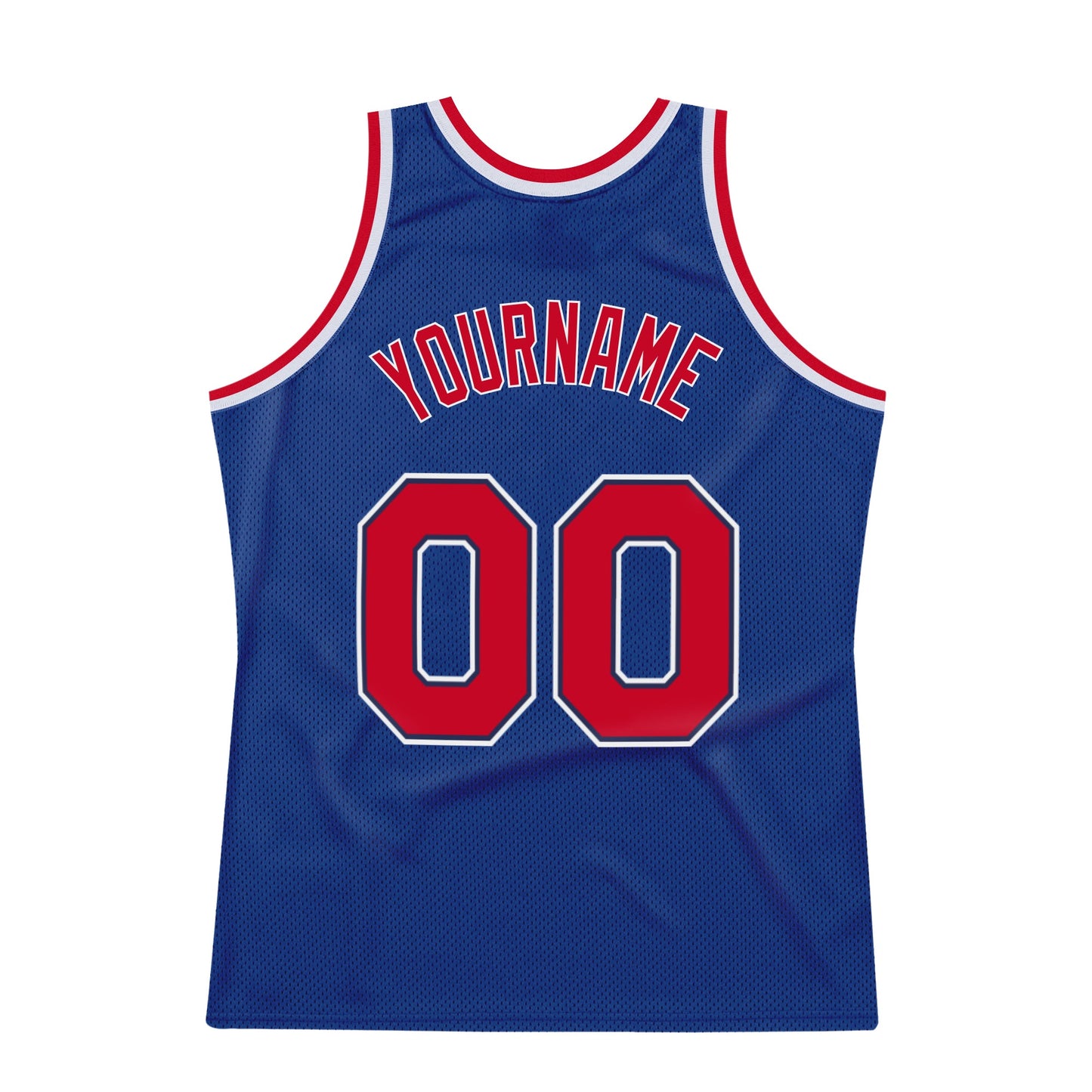 Custom Royal Red-White Authentic Throwback Basketball Jersey