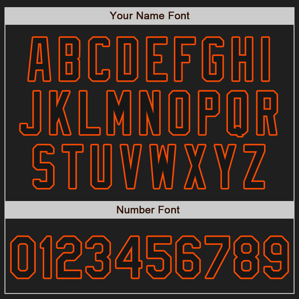 Custom White-Black Orange Authentic Split Fashion Baseball Jersey