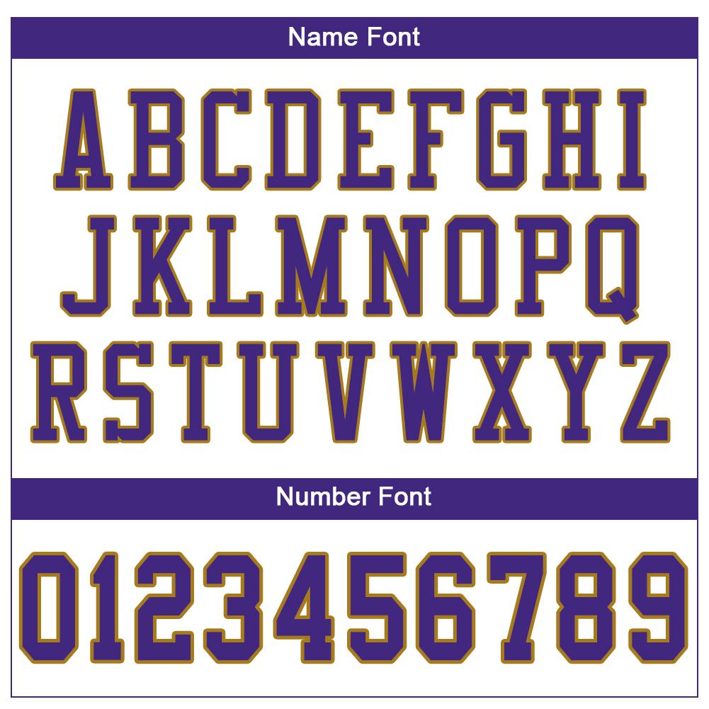 Custom White Purple-Old Gold Mesh Authentic Football Jersey