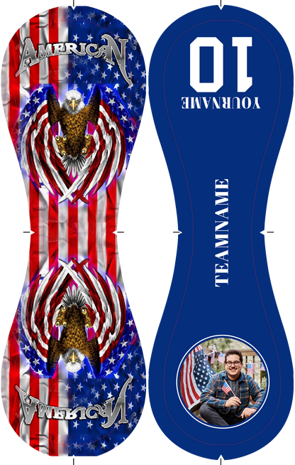 Personalized Royal American Flag Eagle Photo Baseballs
