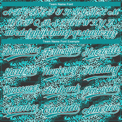 Custom Teal Teal-Black 3D Pattern Design Authentic Baseball Jersey