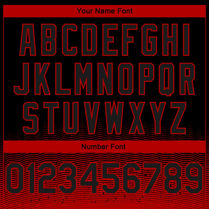 Custom Black Red Fade Fashion Authentic City Edition Basketball Jersey