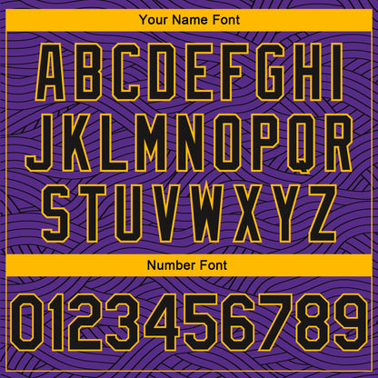 Custom Purple Black-Gold Authentic City Edition Basketball Jersey