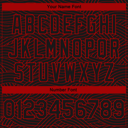 Custom Black Red Authentic City Edition Basketball Jersey