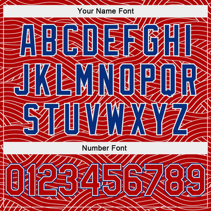 Custom Red Royal-White Authentic City Edition Basketball Jersey
