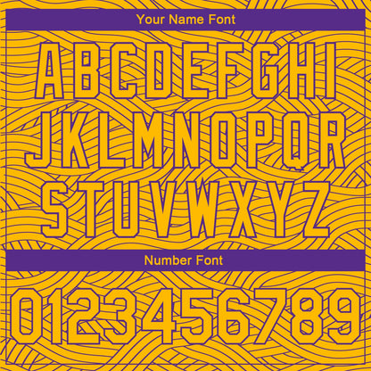 Custom Gold Purple Authentic City Edition Basketball Jersey