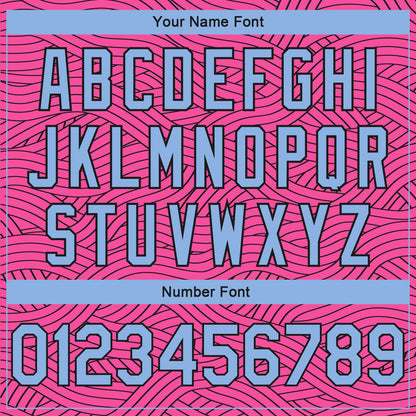 Custom Pink Light Blue-Black Authentic City Edition Basketball Jersey