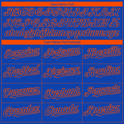 Custom Royal Orange 3D New York City Edition Fade Fasion Authentic Baseball Jersey