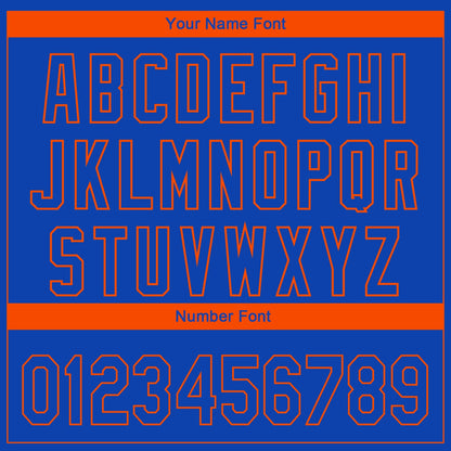 Custom Royal Orange 3D New York City Edition Fade Fasion Authentic Baseball Jersey
