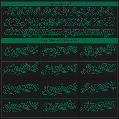 Custom Black Kelly Green 3D Dallas City Edition Fade Fasion Authentic Baseball Jersey