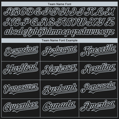 Custom Black Silver 3D Las Vegas City Edition Fade Fasion Authentic Baseball Jersey