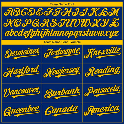 Custom Royal Yellow-Black 3D San Francisco City Edition Fade Fasion Authentic Baseball Jersey