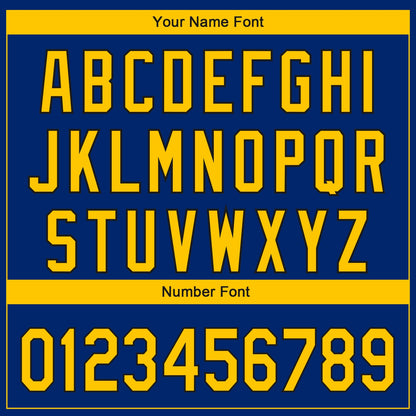 Custom Royal Yellow-Black 3D San Francisco City Edition Fade Fasion Authentic Baseball Jersey