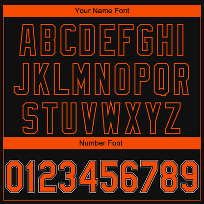 Custom Black Orange-Gray 3D San Francisco City Edition Fade Fasion Authentic Baseball Jersey