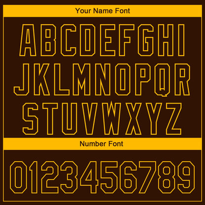 Custom Brown Gold 3D San Diego City Edition Fade Fasion Authentic Baseball Jersey