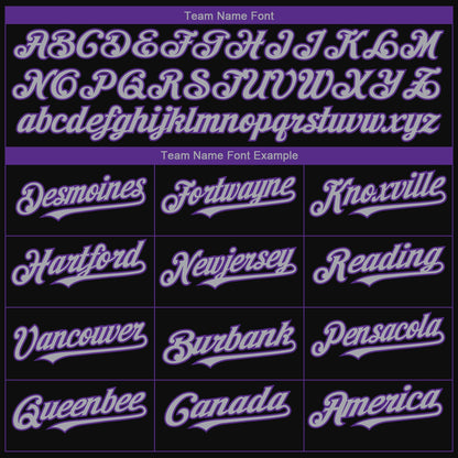 Custom Black Gray-Purple 3D Sacramento City Edition Fade Fasion Authentic Baseball Jersey
