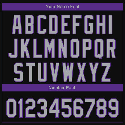 Custom Black Gray-Purple 3D Sacramento City Edition Fade Fasion Authentic Baseball Jersey