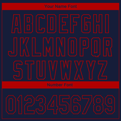 Custom Navy Navy-Red 3D Los Angeles City Edition Fade Fasion Authentic Baseball Jersey