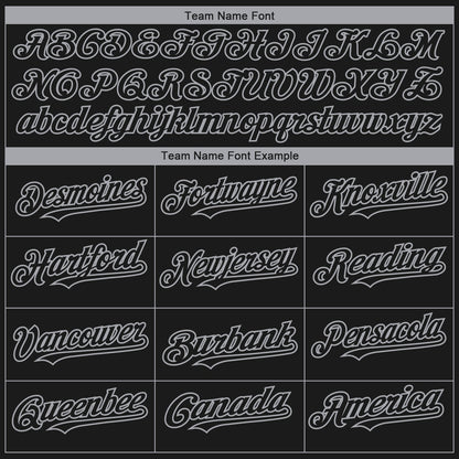 Custom Black-Gray 3D Los Angeles City Edition Fade Fasion Authentic Baseball Jersey