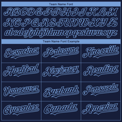 Custom Navy Light Blue 3D Chicago City Edition Fade Fasion Authentic Baseball Jersey