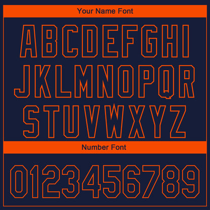 Custom Navy Orange 3D Houston City Edition Fade Fasion Authentic Baseball Jersey