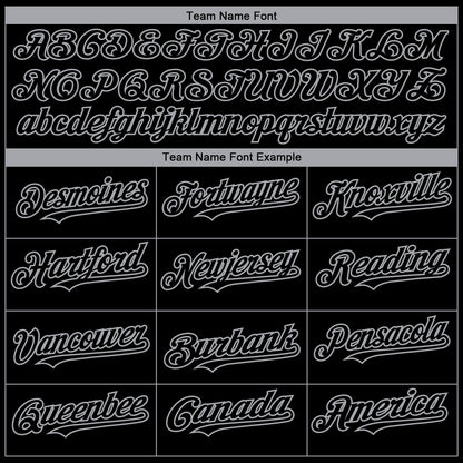 Custom Black Gray 3D Chicago City Edition Fade Fasion Authentic Baseball Jersey