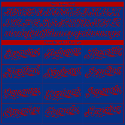 Custom Royal Red 3D Atlanta City Edition Fade Fasion Authentic Baseball Jersey