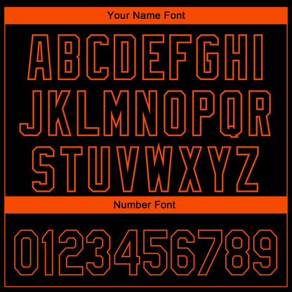Custom Black Orange 3D Baltimore City Edition Fade Fasion Authentic Baseball Jersey