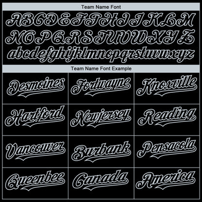 Custom Black Silver 3D Oakland City Edition Fade Fasion Authentic Baseball Jersey