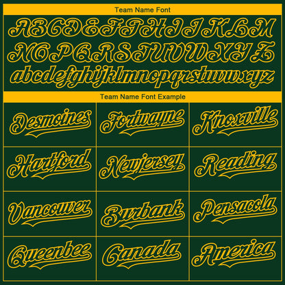 Custom Green Gold 3D Oakland City Edition Fade Fasion Authentic Baseball Jersey