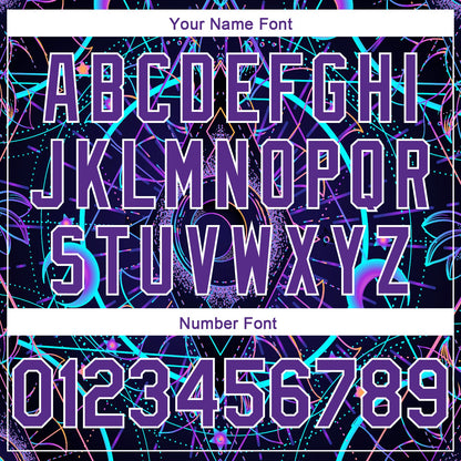 Custom Purple White 3D Pattern Design Magic Mushrooms Over Sacred Geometry Psychedelic Hallucination Authentic Basketball Jersey