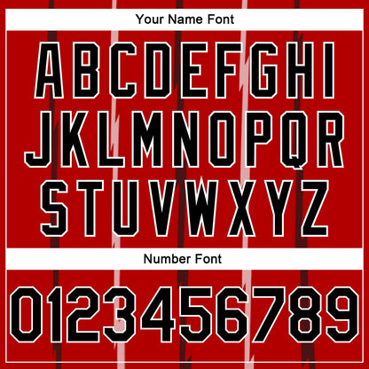Custom Red Black-White Lines Authentic City Edition Basketball Jersey