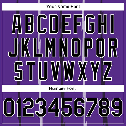 Custom Purple Black-White Lines Authentic City Edition Basketball Jersey
