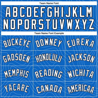 Custom Blue Black-White Rounded Zigzag Lines Authentic City Edition Basketball Jersey